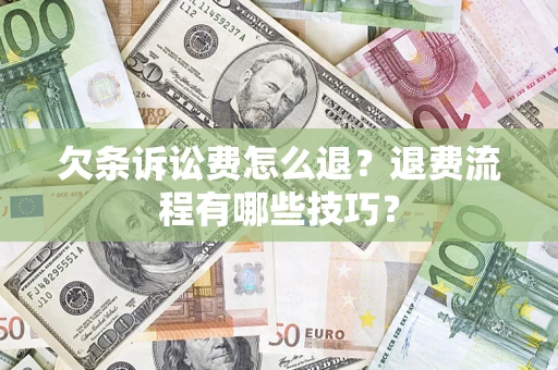 北京欠条诉讼费怎么退？退费流程有哪些技巧？
