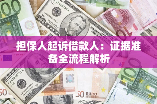 北京担保人起诉借款人：证据准备全流程解析