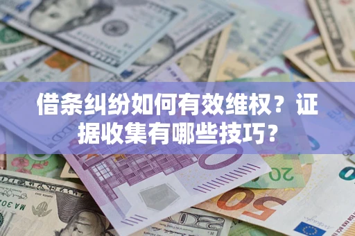 北京借条纠纷如何有效维权？证据收集有哪些技巧？
